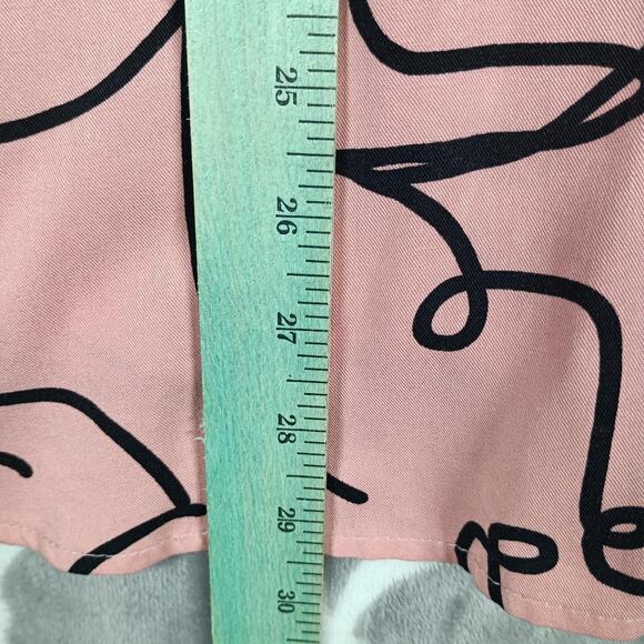 ELOQUII Pajamas 2 Piece Set Womens 24/26 Pink Abstract Print Plus Size Rayon - Picture 6 of 16